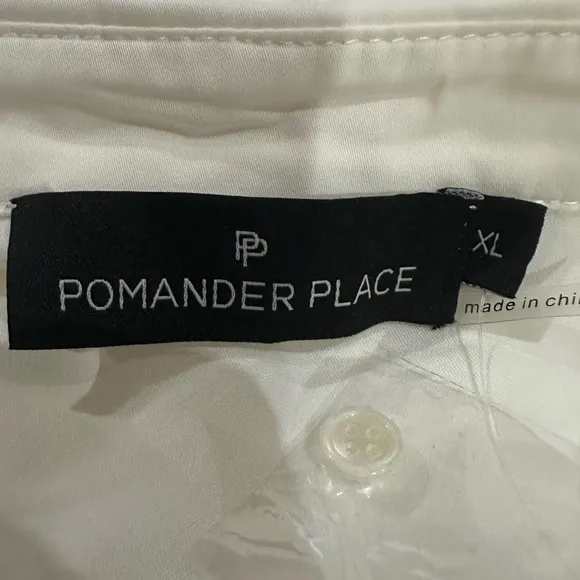 Tuckernuck Pomander Place Elia White Cotton Shirt‎ Dress XL Long Sleeve - Image 7