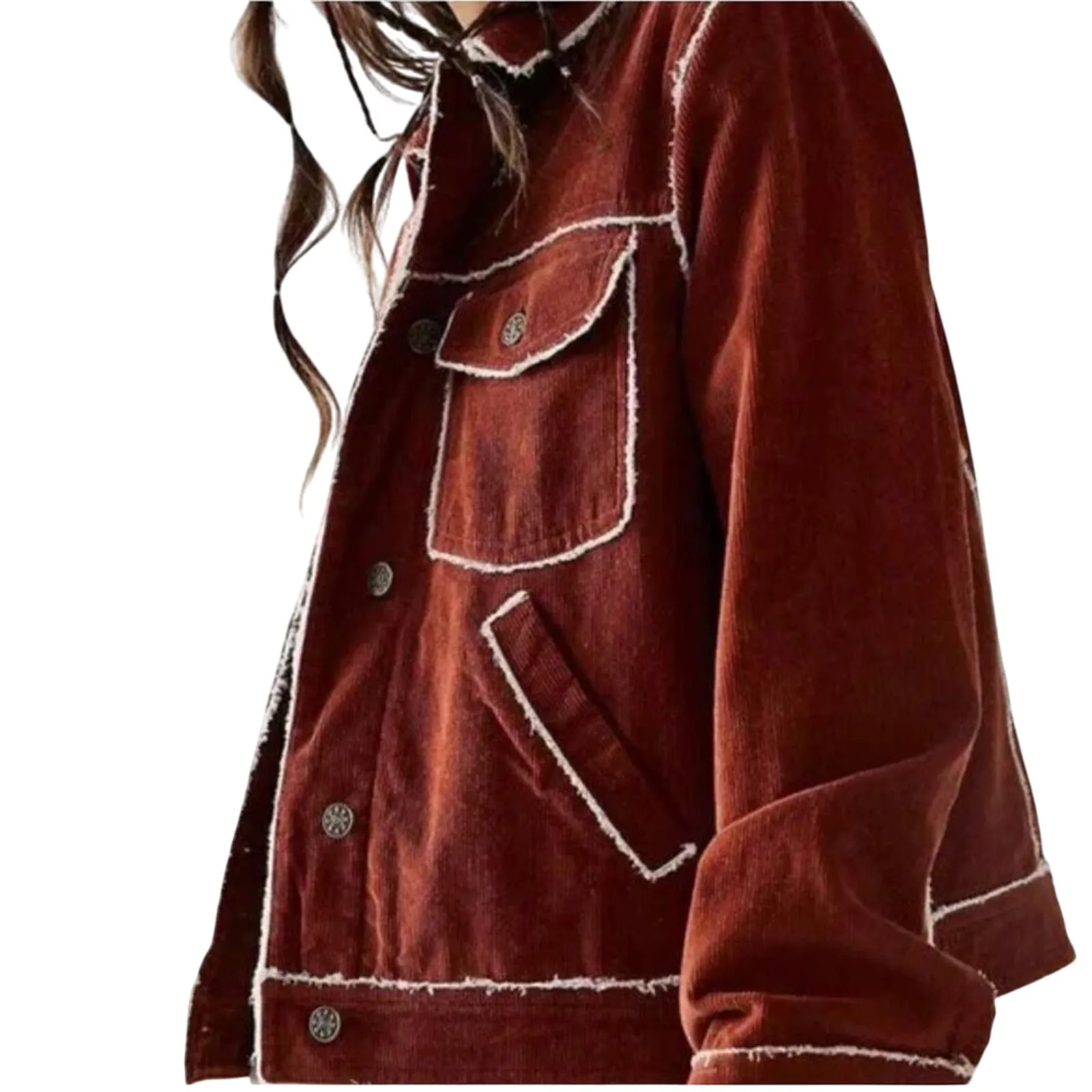 WE THE FREE Heartland Workwear Corduroy Jacket Distressed New with Tag MSRP $198 - Image 2