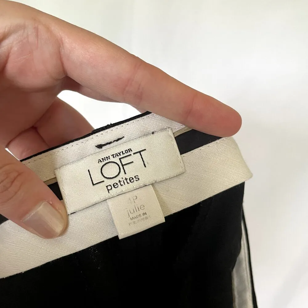 Ann Taylor LOFT julie black dress pants women's size 4P business casual straight - Image 6