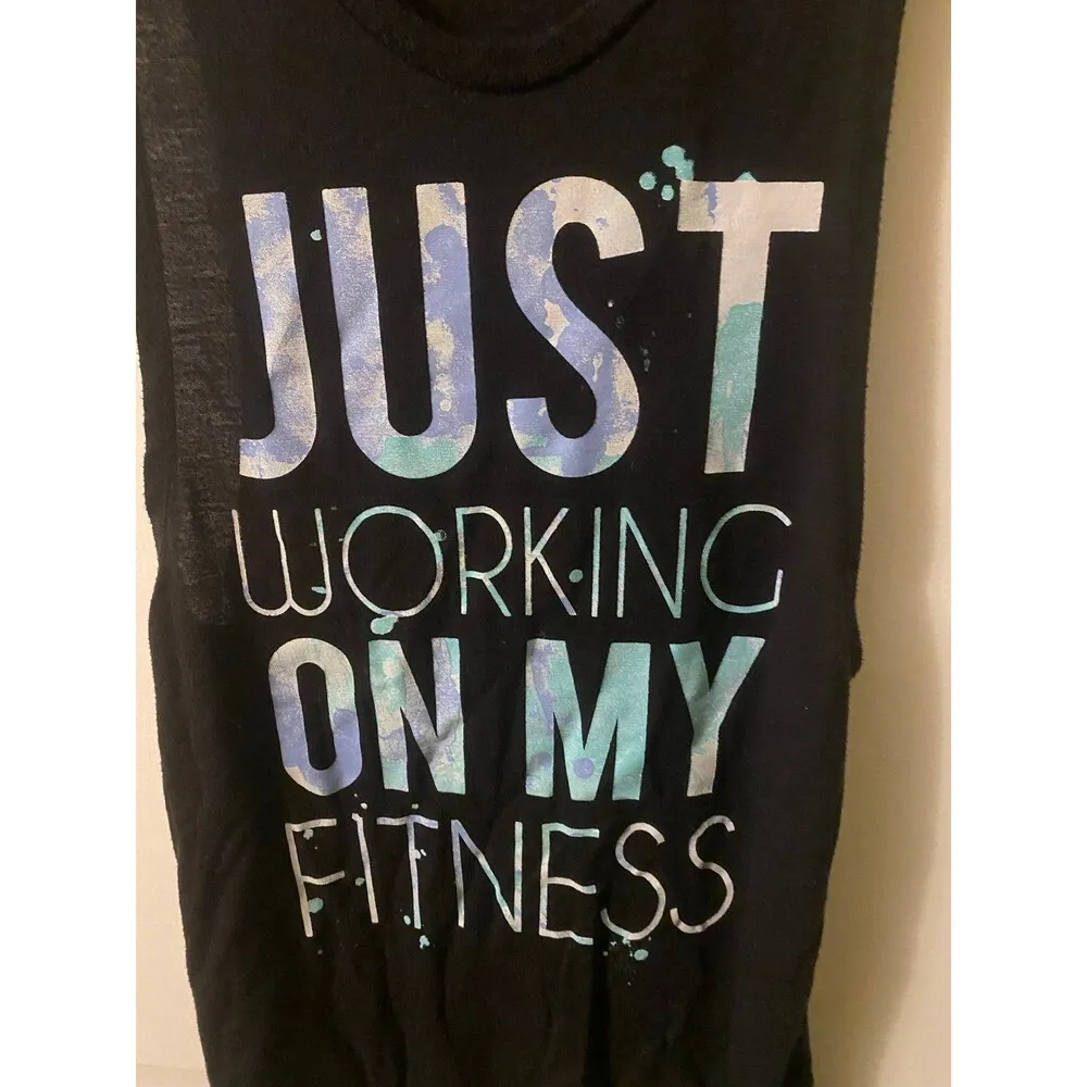 Womens So Motivational Gym Workout Small Tank Top Racerback Tank Black - Image 2
