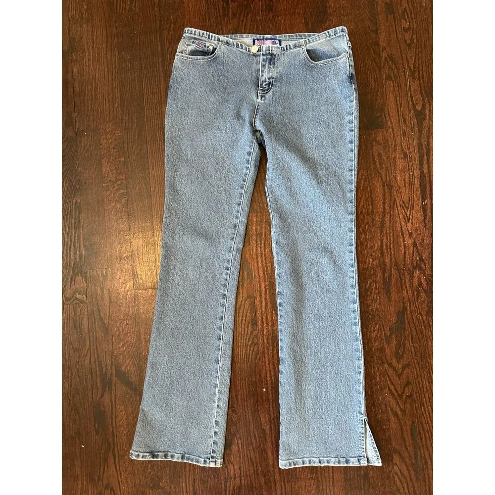 Y2K Vintage Bubblegum Low Rise Bootcut Jeans Size 8 Blue - Image 3