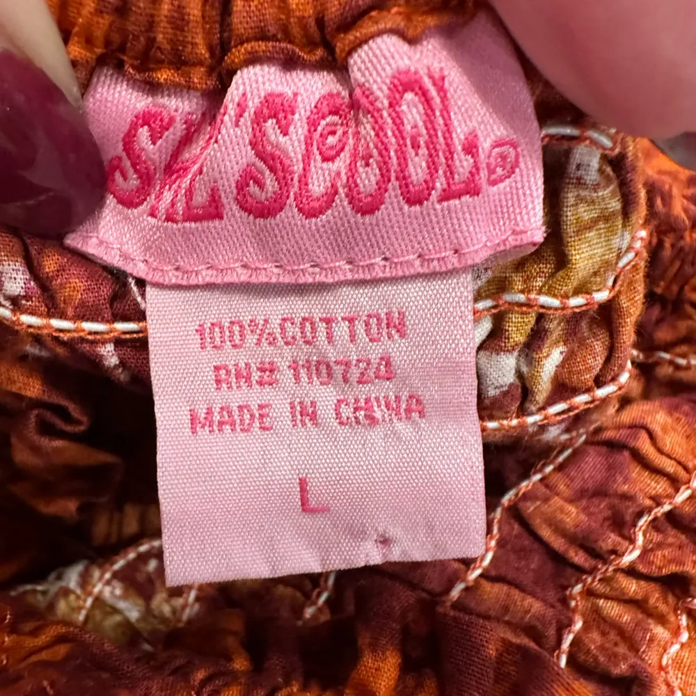 EUC Orange and Red Tiered MIDI DRESS for Resort Wear STRAPLESS Size L - Image 3