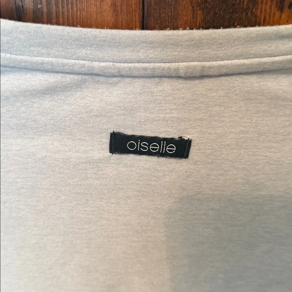 Oiselle Birds of a Feather Long Sleeve Running Shirt  Women's Baby Blue, Size 6 - Image 4