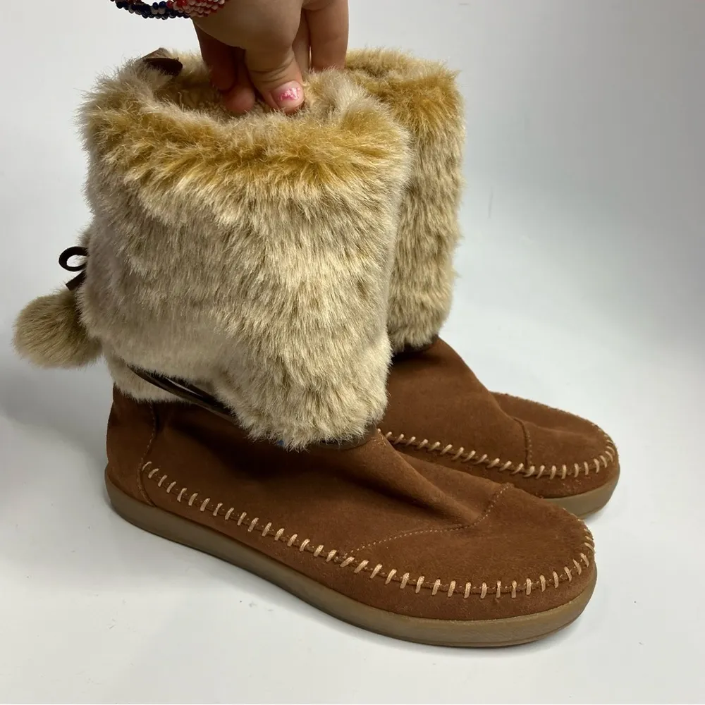 Toms‎ Nepal Suede mixed media pull on boots size 7 - Image 2