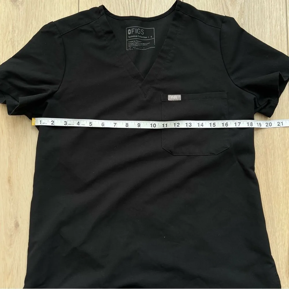Figs Catarina One-Pocket Scrub Top Black Size Small FW1000 - Image 13