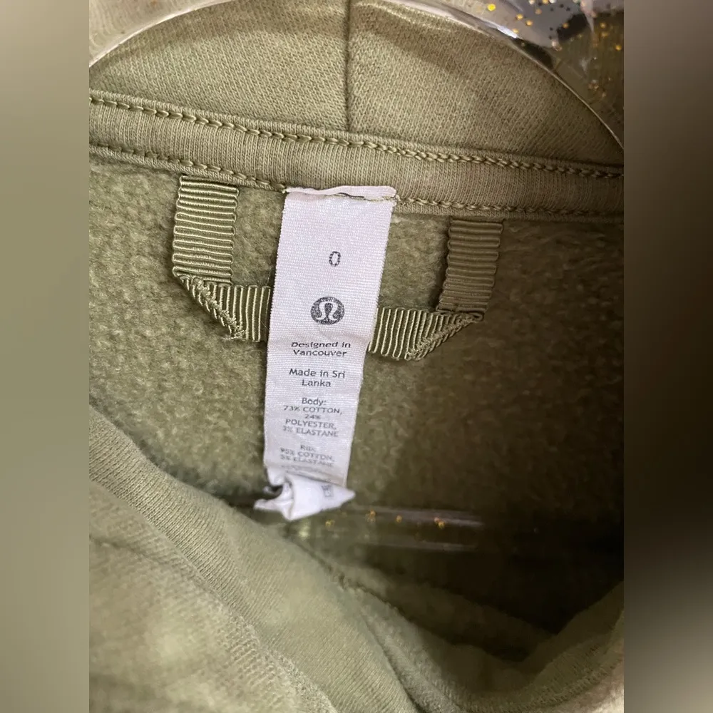 Lululemon Loungeful Hoodie Fleece Sweatshirt Bronze Green Size 0 - Image 7