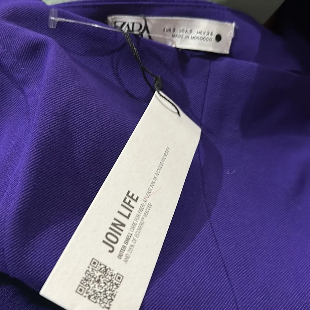 NWT ZARA CROPPED TOP PURPLE BLOGGERS FAV LONG SLEEVE - Image 8