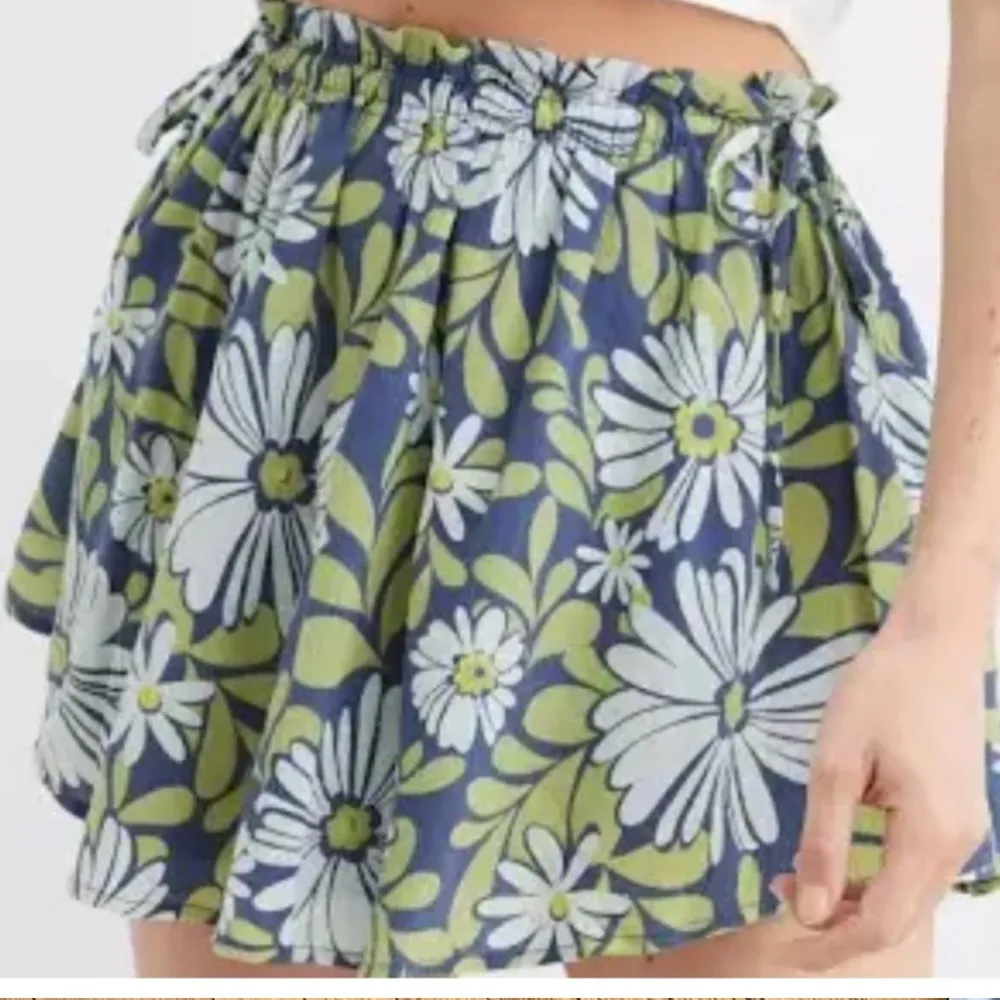 Aerie blue and green side tie Floral Mini Skirt - Size S - Image 5