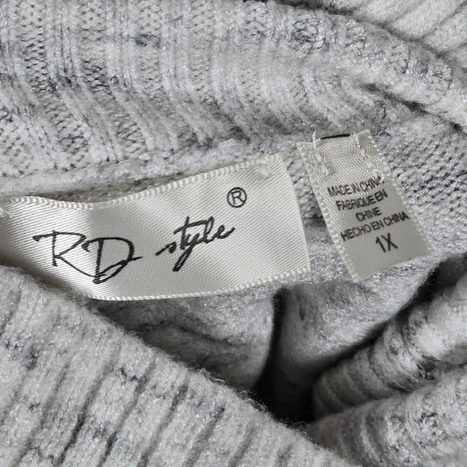 RD STYLE Ursula Heathered‎ Turtleneck Sweater 1X NWT - Image 6