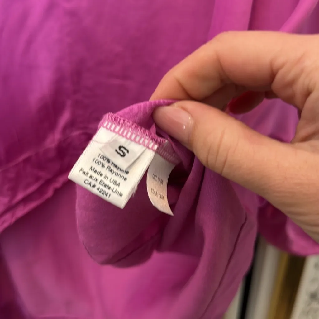 STARK dolman sleeve magenta satin blouse Purple - Image 9