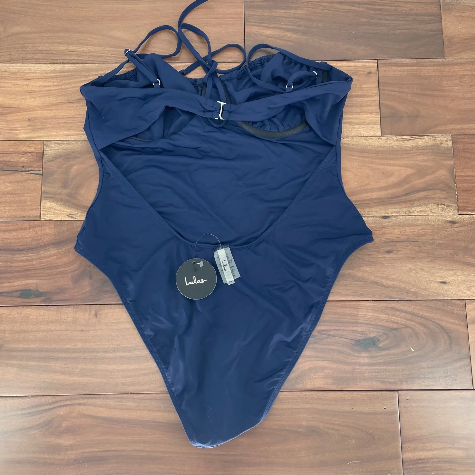 Lulus Sweet Dive Navy Backless Underwire One-Piece Swimsuit Size XL - Image 7