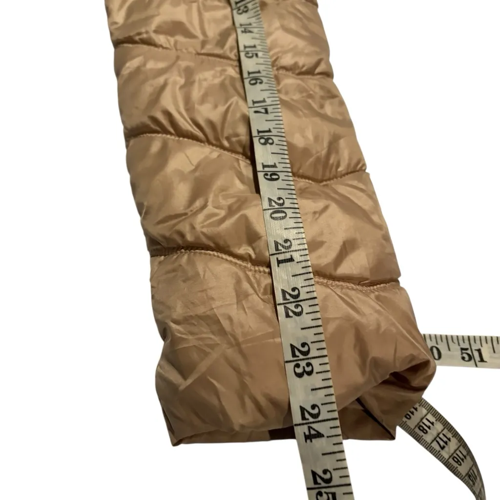 Guess Beige Puffer Jacket with Faux Fur Hood size M - Image 7