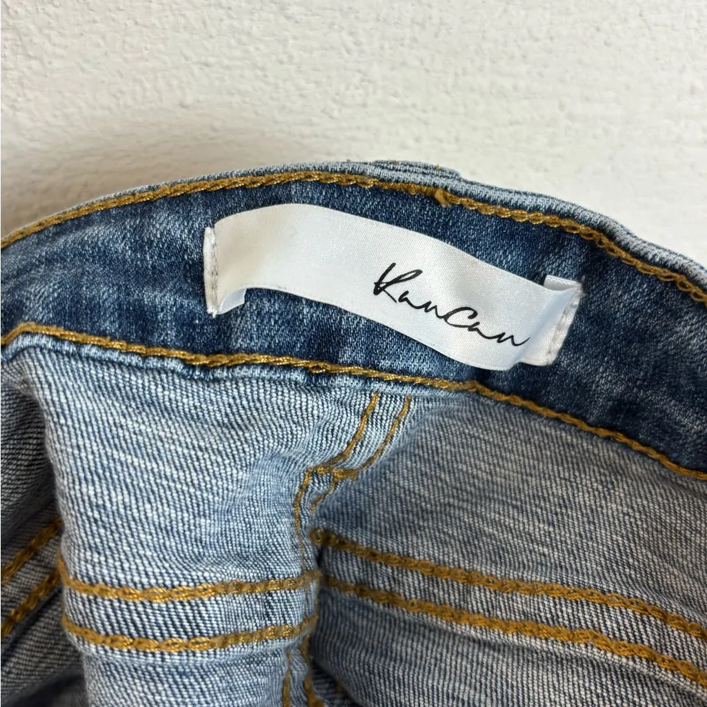 KanCan Woman’s Cheetah Distressed Casual Chic Classic Skinny Jeans Size 7/27 Blue - Image 7