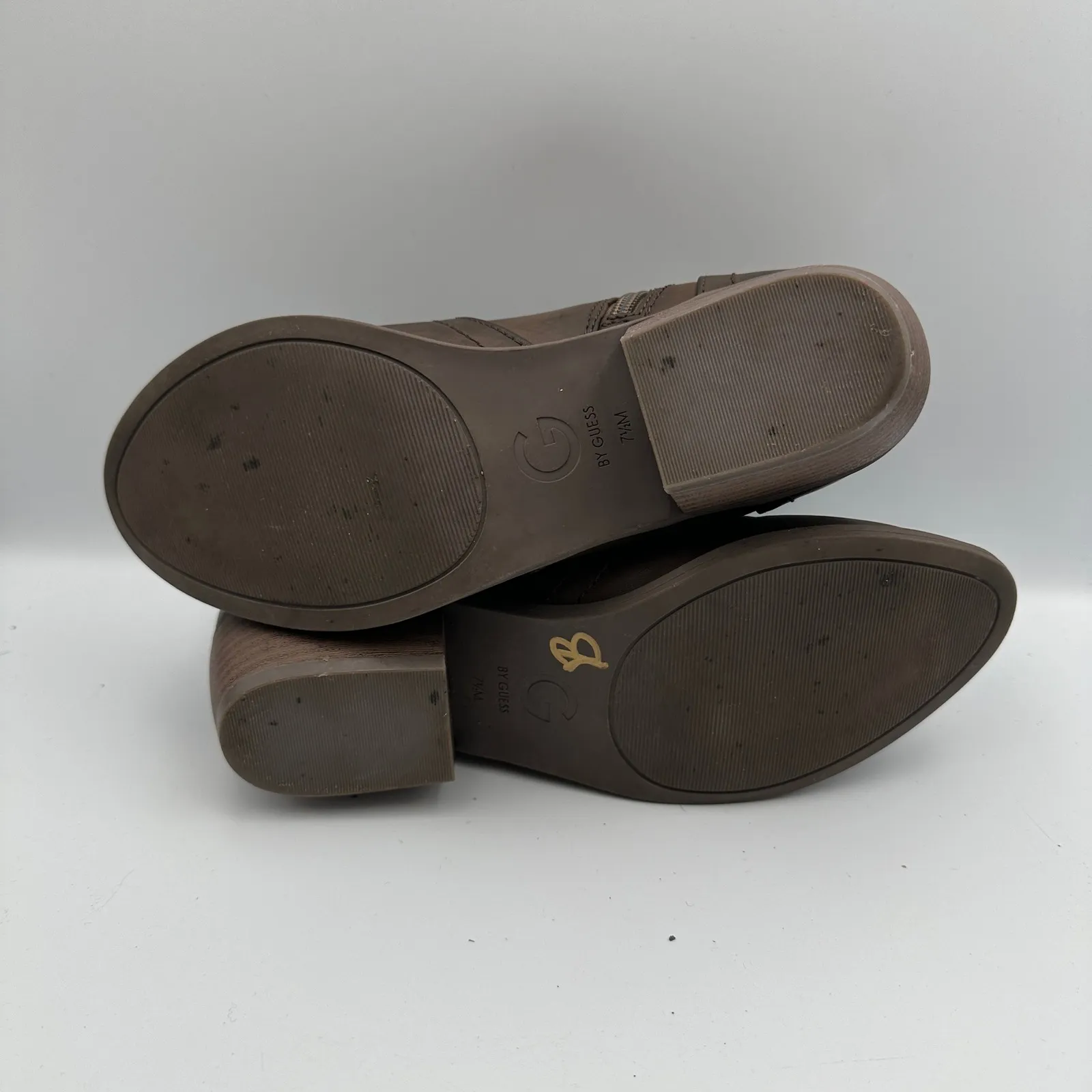 Guess Brown Ankle Booties Heel‎ Side Zip Western Womens Size 7.5M - Image 6