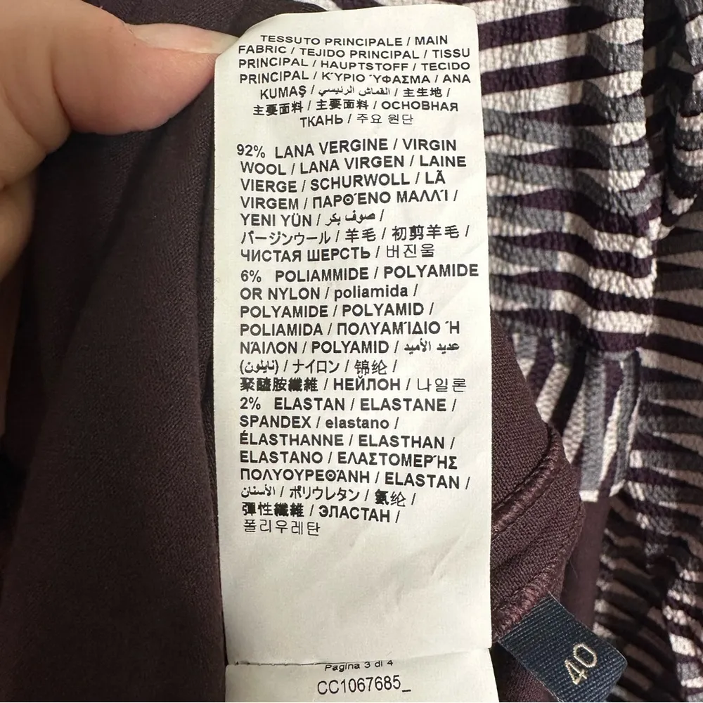 Piazza Sempione Wool Blend Long Sleeve Dress Size EU 40 - Image 13