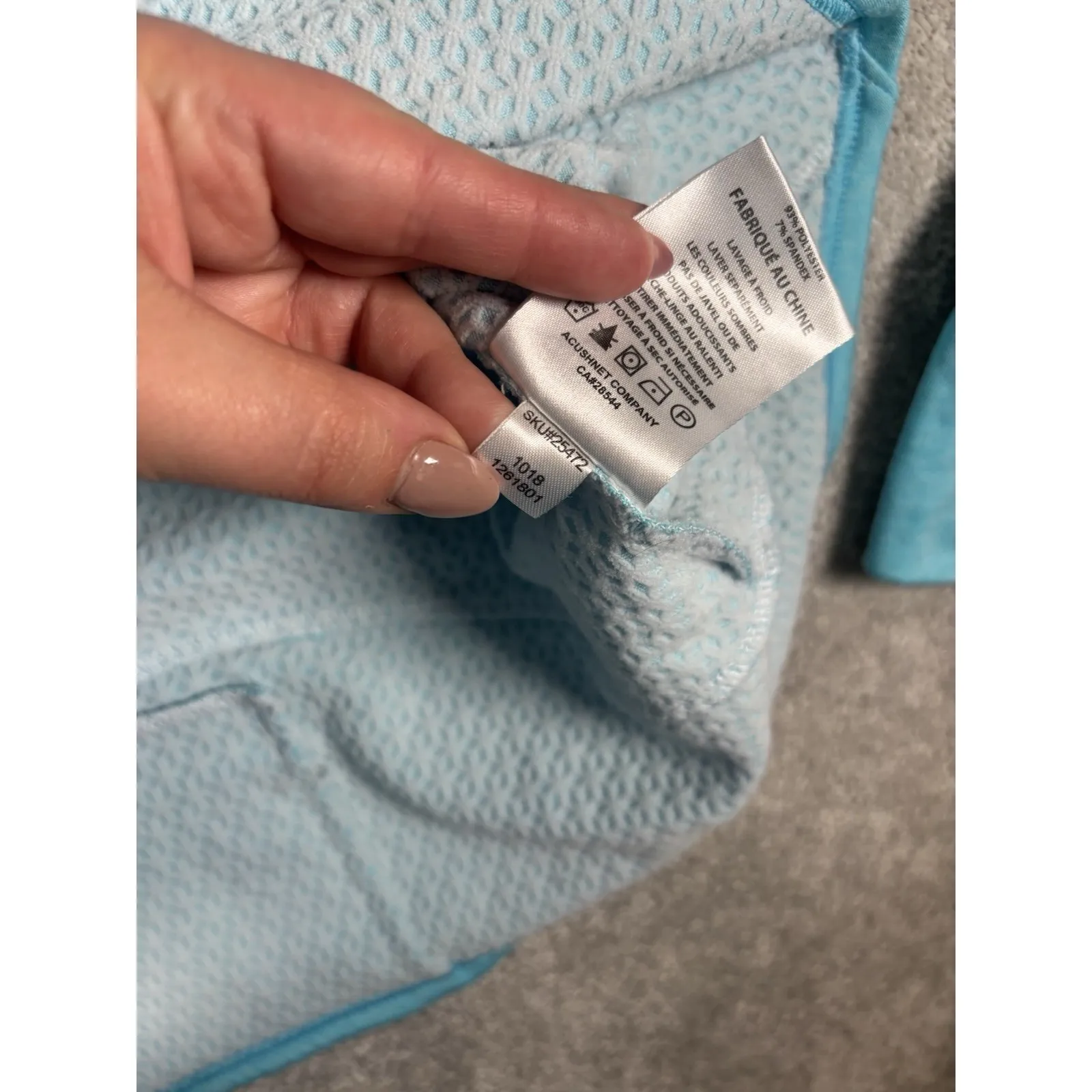 womens Footjoy Aqua Blue Thermal Golf Pullover large Quarter Zip - Image 6