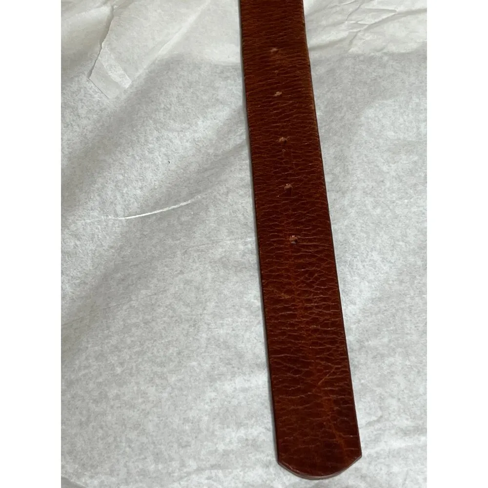 Gaernet Hill womens size XL   belt brown leather rushed nickel buckle classic - Image 7