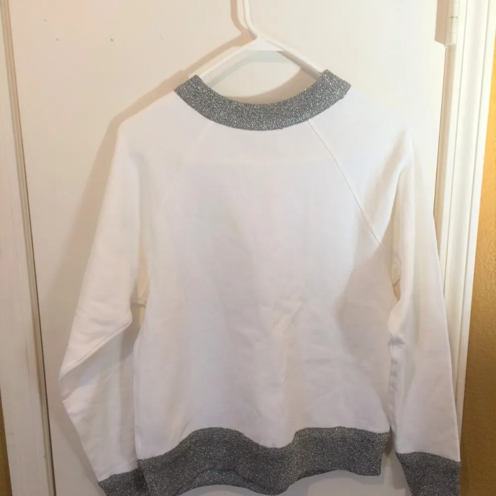 Cynthia Rowley Aztec Embroidery Shimmer Sweatshirt - Image 6