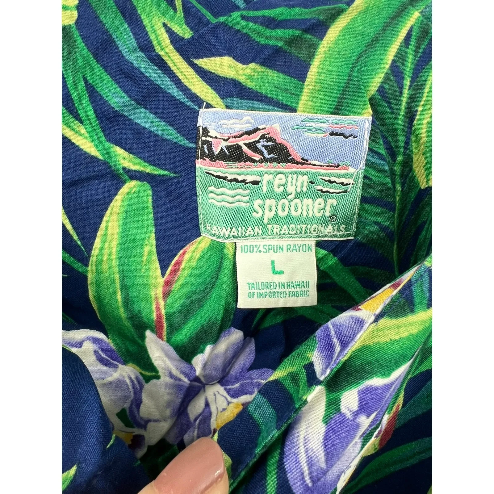 NWT Reyn Spooner | L | Dress Hawaiian Tropical Short Sleeveless Tank Womens Green Size L - Image 4