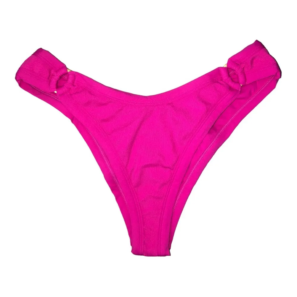 L*Space Bikini Swimwear Set Vera Top Anna Bottom Pink Ribbed Large NWT - Image 7