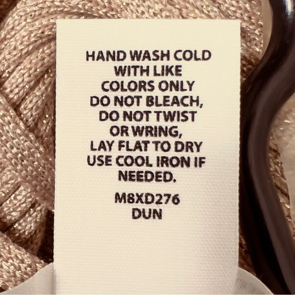 Planet Gold Plus  2x Metallic Gold/Tan Deep V-Neck Long Sleeve Sweater Dress - Image 13