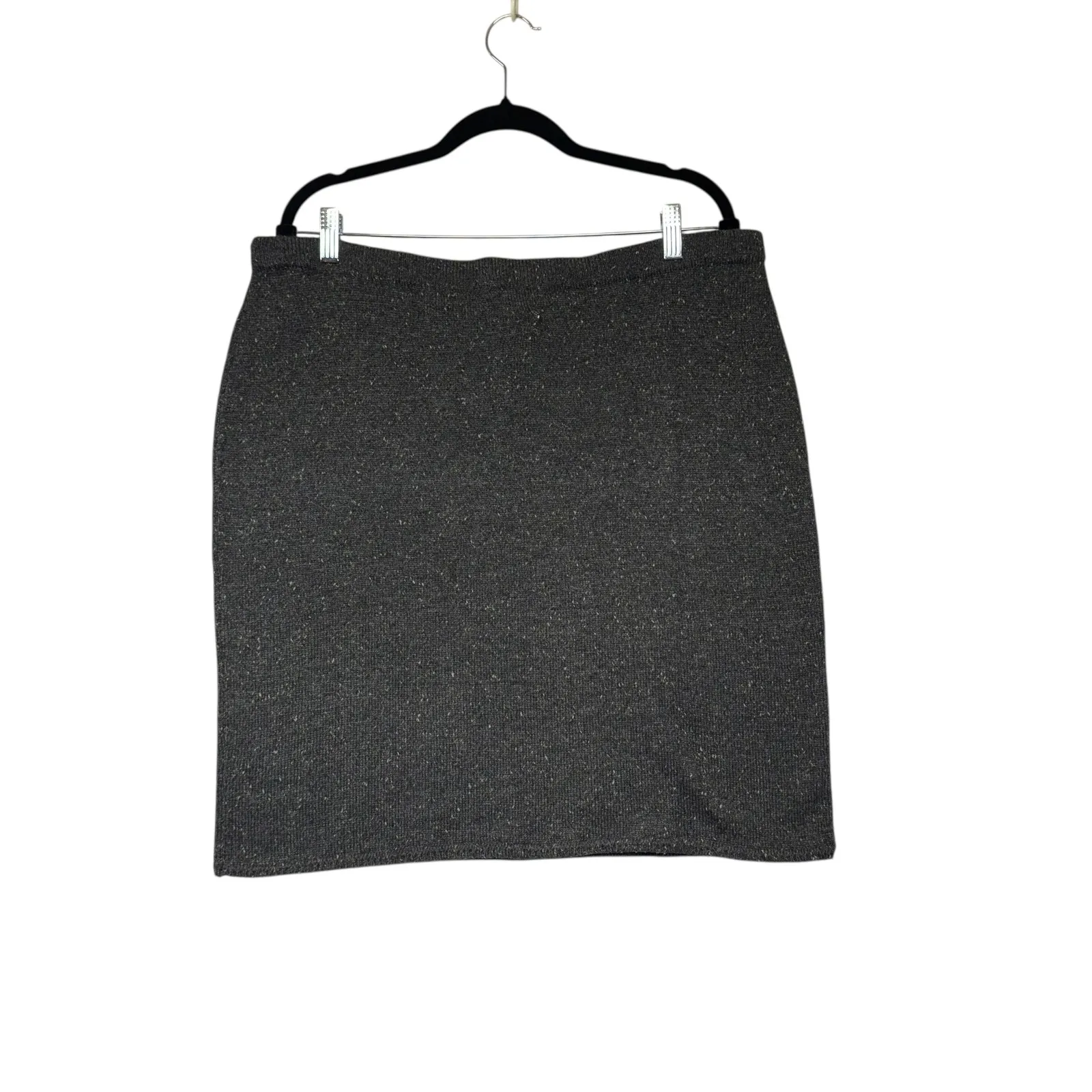 NWT J Jill Speckled Knit Pencil Skirt Women's Size L Charcoal Gray Textured Midi Size L - Image 6