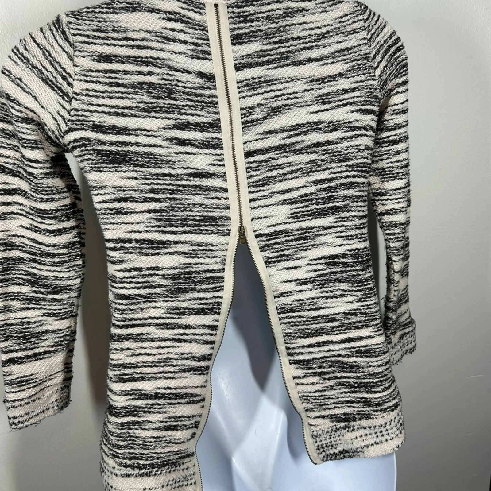 Anthropologie Lou & Grey Marbled Space Dye Zipper‑Back Sweater Size XXS - Image 8