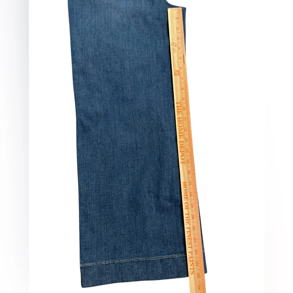 SPANX Classic Blue Wide Leg Cropped Stretch pull on jeans - Image 7