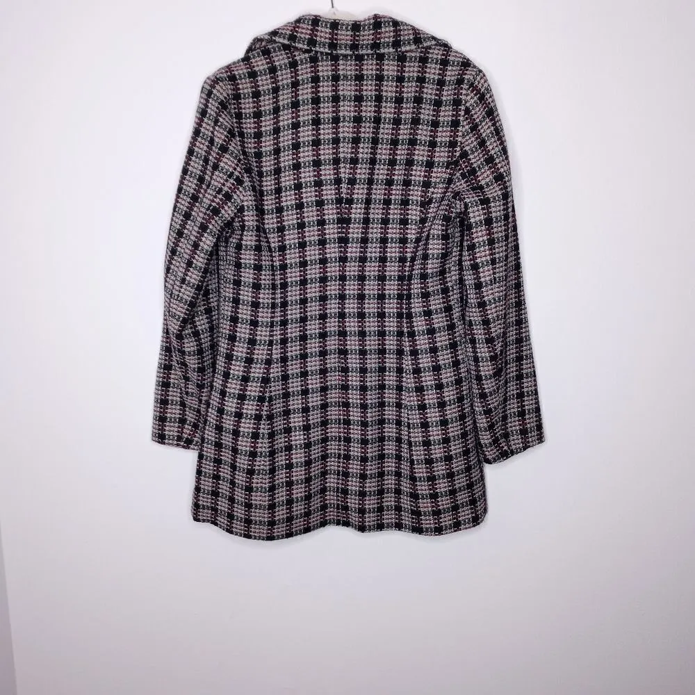 Bob Jimley Aka checked button down heavy coat Red Size M - Image 4