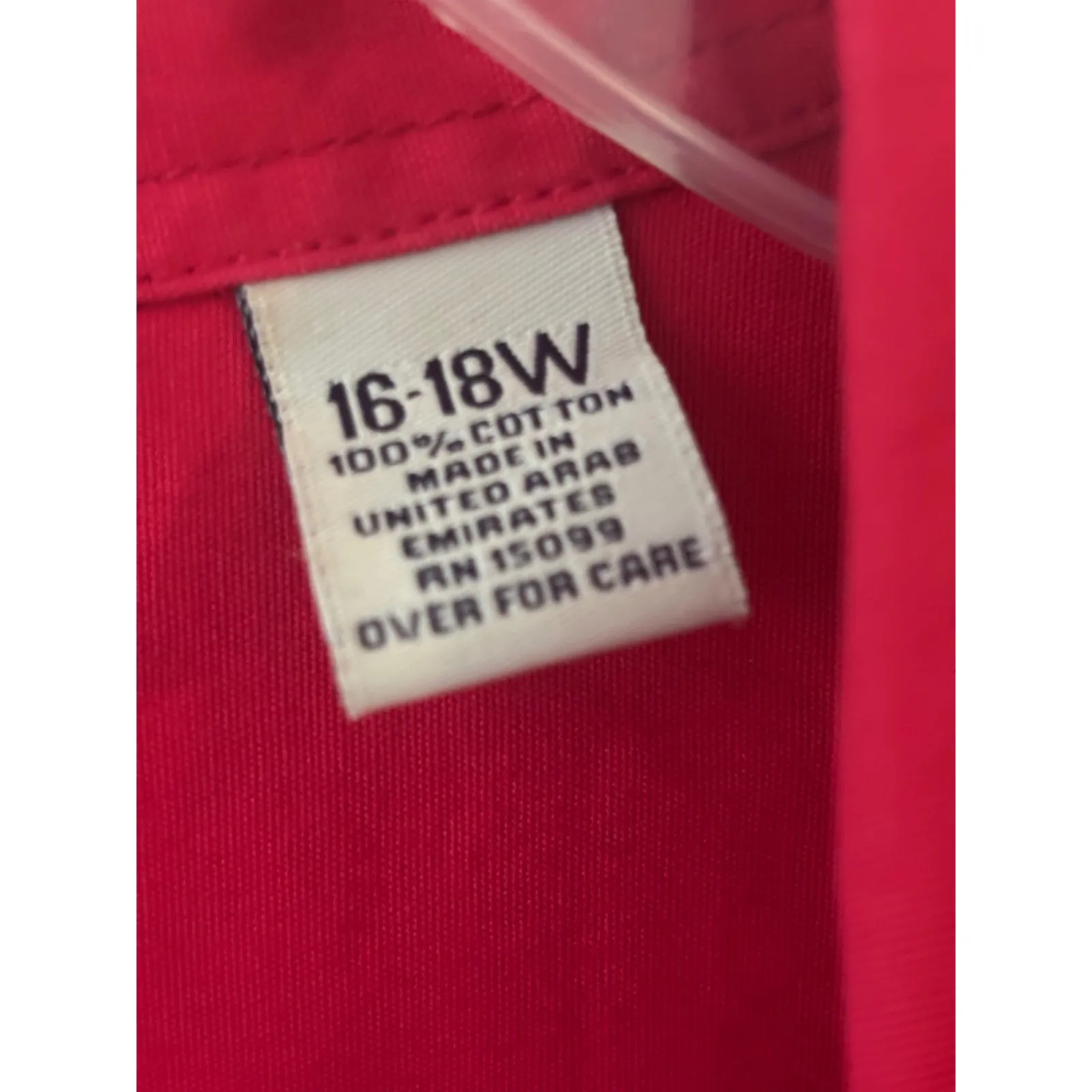 Classic Elements Woman Red Button Front Collared Casual Jacket Size L - Image 3