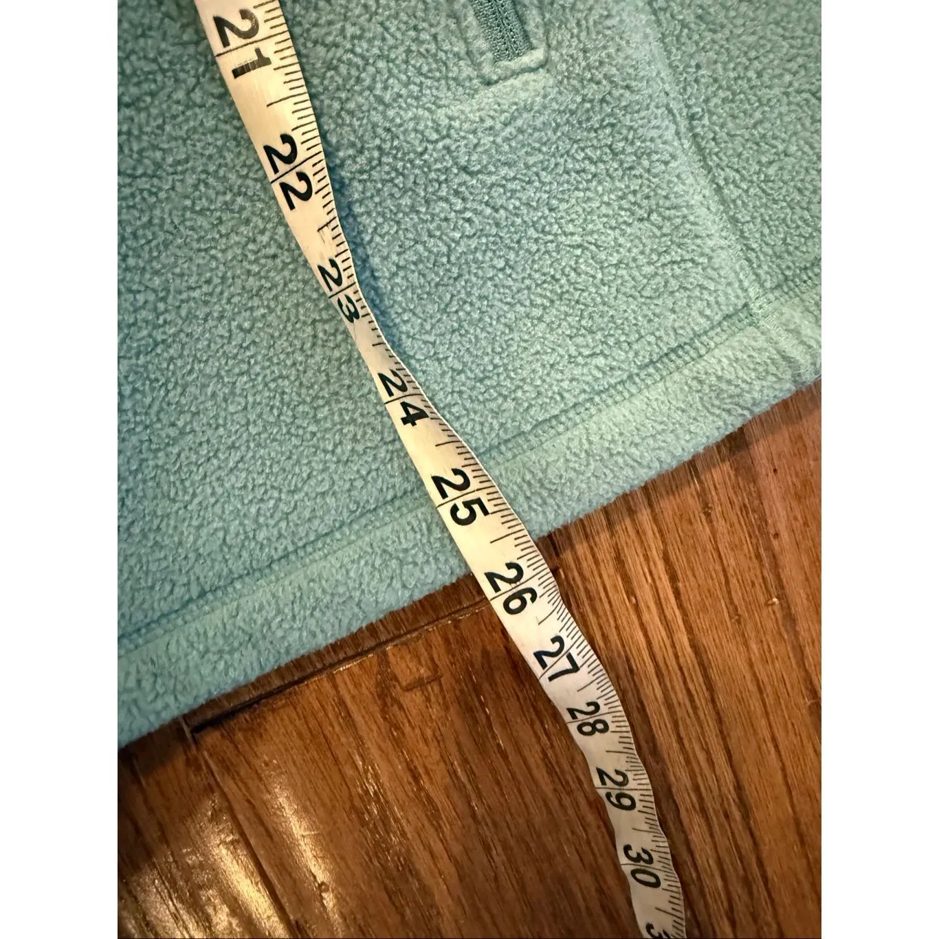 The North Face Fleece mint pullover quarter zip with hood large - Image 8