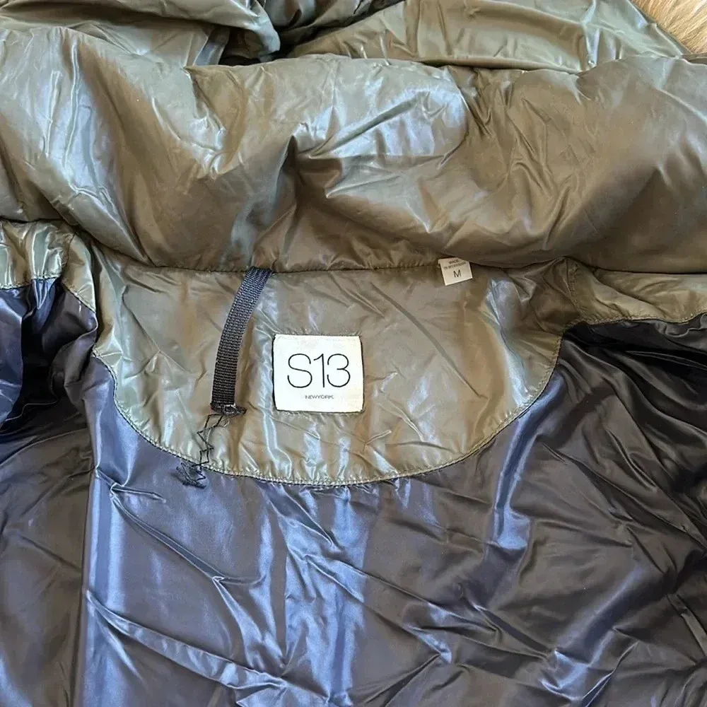 S13 Chalet Belted Faux Fur Trim Down - Image 8