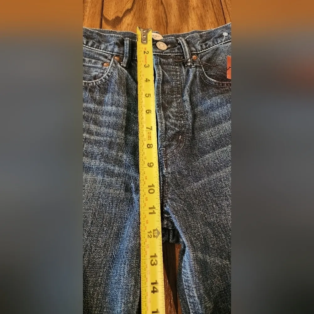 Moussy Vintage MV Capac Wide Straight Cropped high rise Jean 24 blue cotton nwt - Image 10