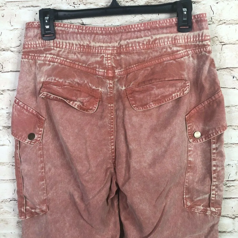 NEW Young Fabulous & Broke Clyde Stone Washed Drawstring Cargo Pant Womens Small - Image 7