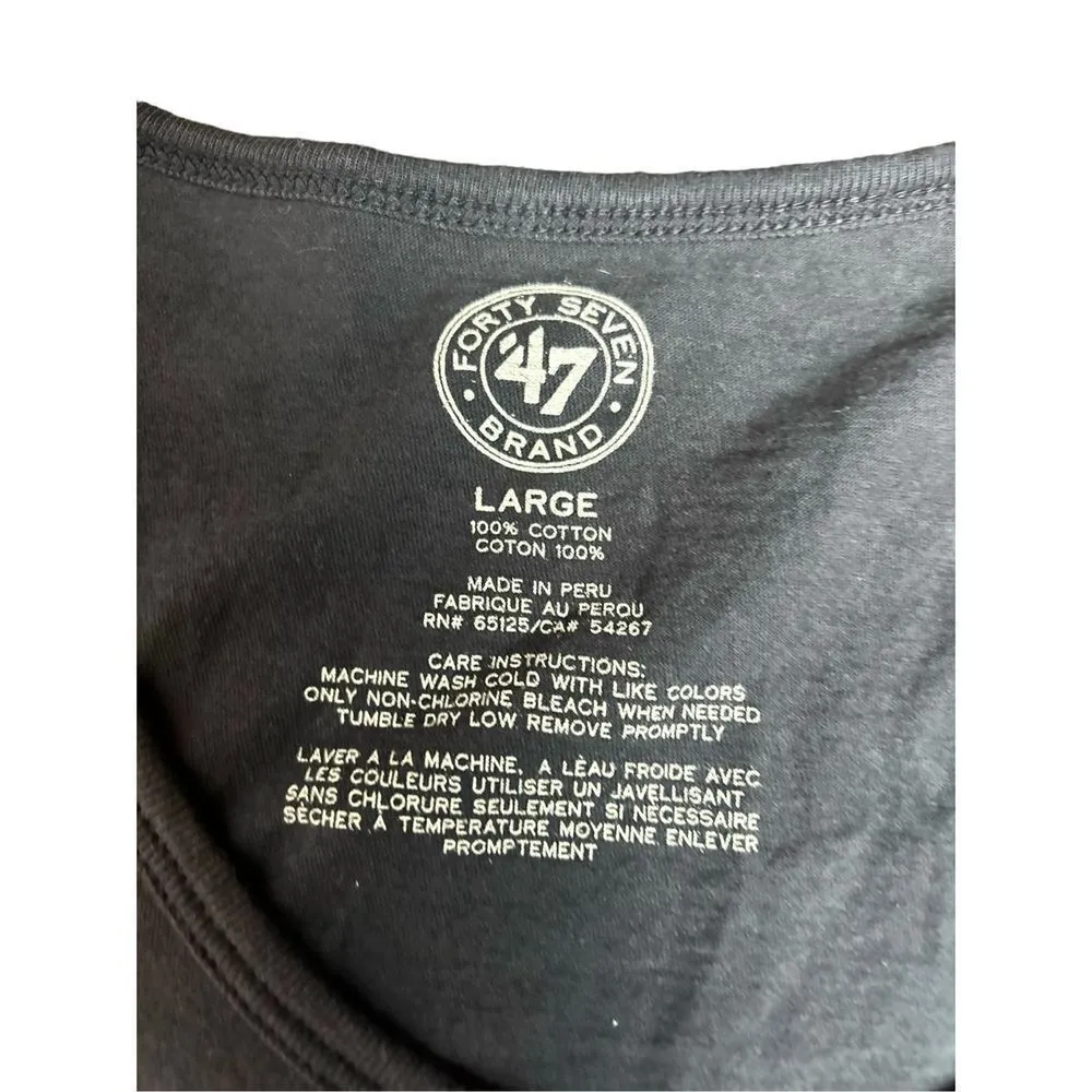 '47 Brand Women's Scoop Short Sleeve Scrum Tee Shirt - MLB Ladies T-Shirt Sz L p - Image 4