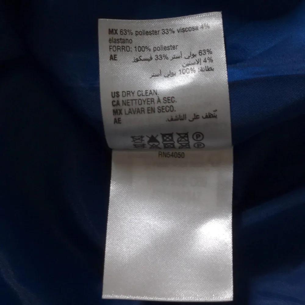 Bar III Notched One Button Blazer Separate Suit Jacket Storm (Blue) 22W New - Image 7