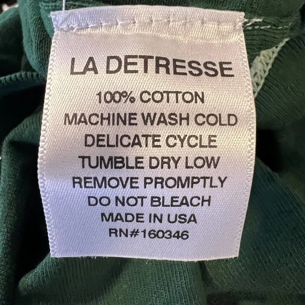 La Detresse Green The Joker Hand Tee New Size XS New - Image 5