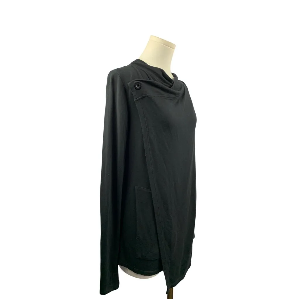 MPG Mondetta Performance Gear Womens Black Long Sleeve Drape Jacket S - Image 3