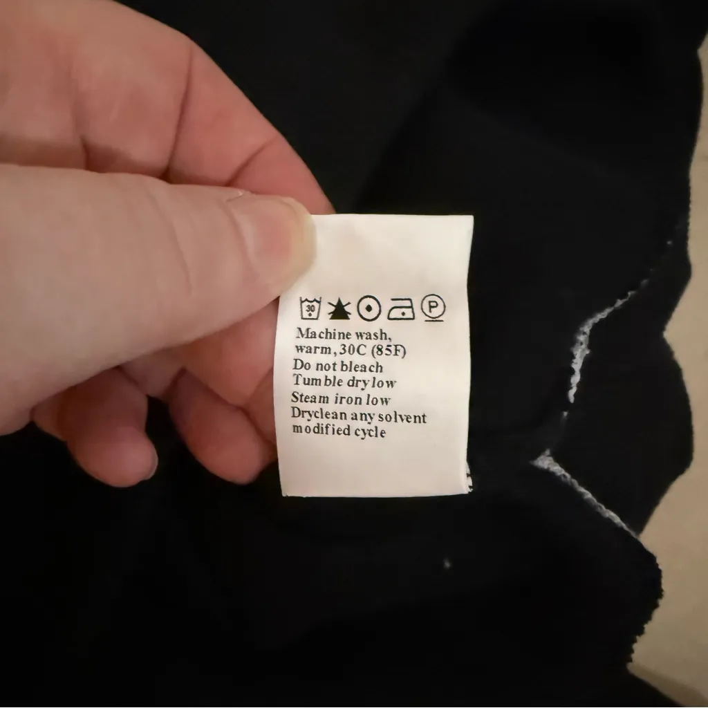 PrettyGarden Hooded Sweat Pullover 1/2 Front Zipper Jacket Black Sz Med NWT - Image 7