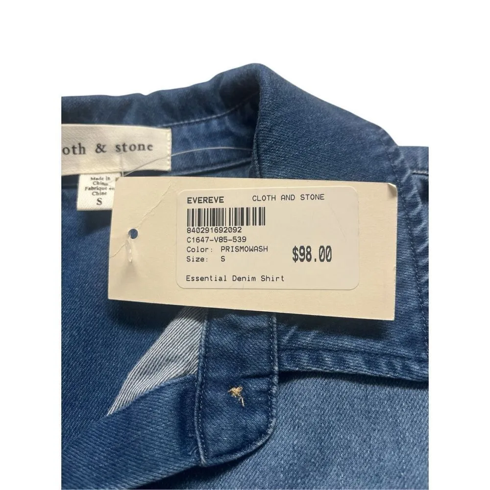 Cloth & Stone Essential Denim shirt Small NWT - Image 4