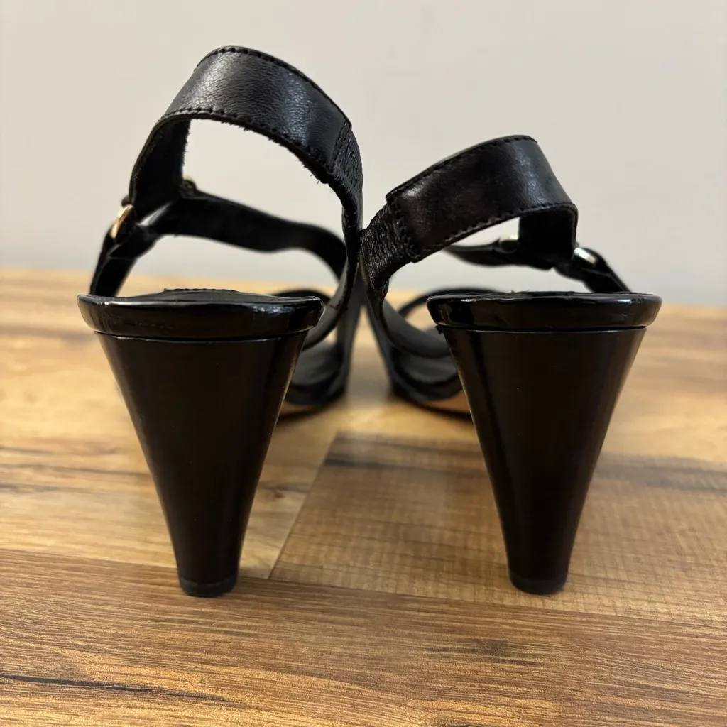 Brighton Rhodes Leather Croc Slingback Heels Sandals - Image 6