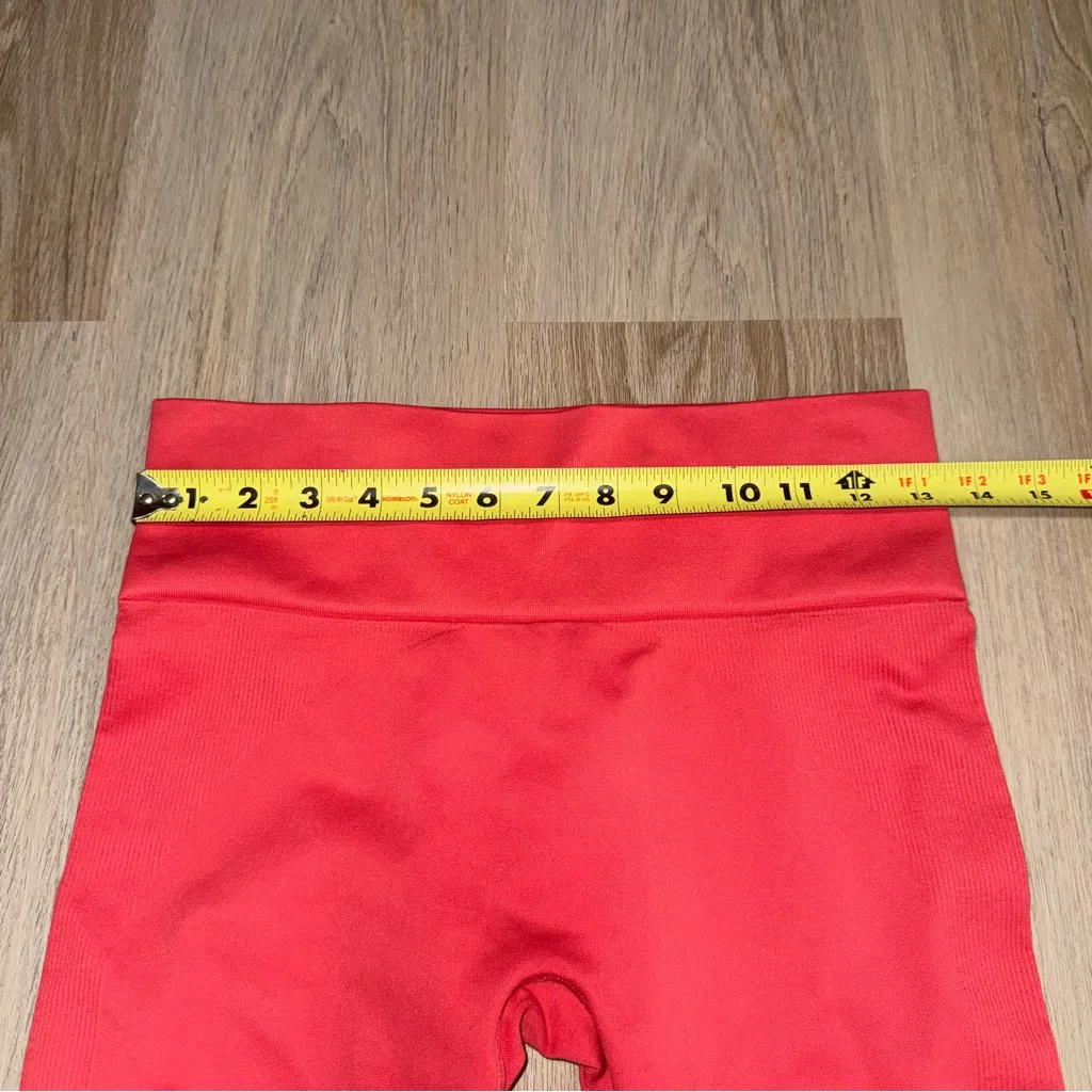 Set Active Bright Coral Pink Athletic Leggings - Size Medium - Image 5