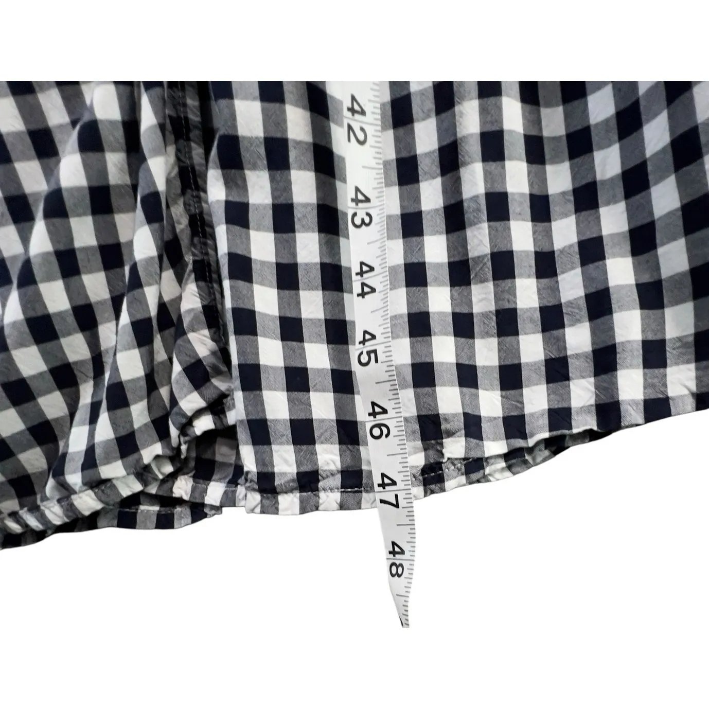 J Crew Midi Wrap Dress Womens XXS Blue White Gingham Viscose Classic Cottagecore - Image 10