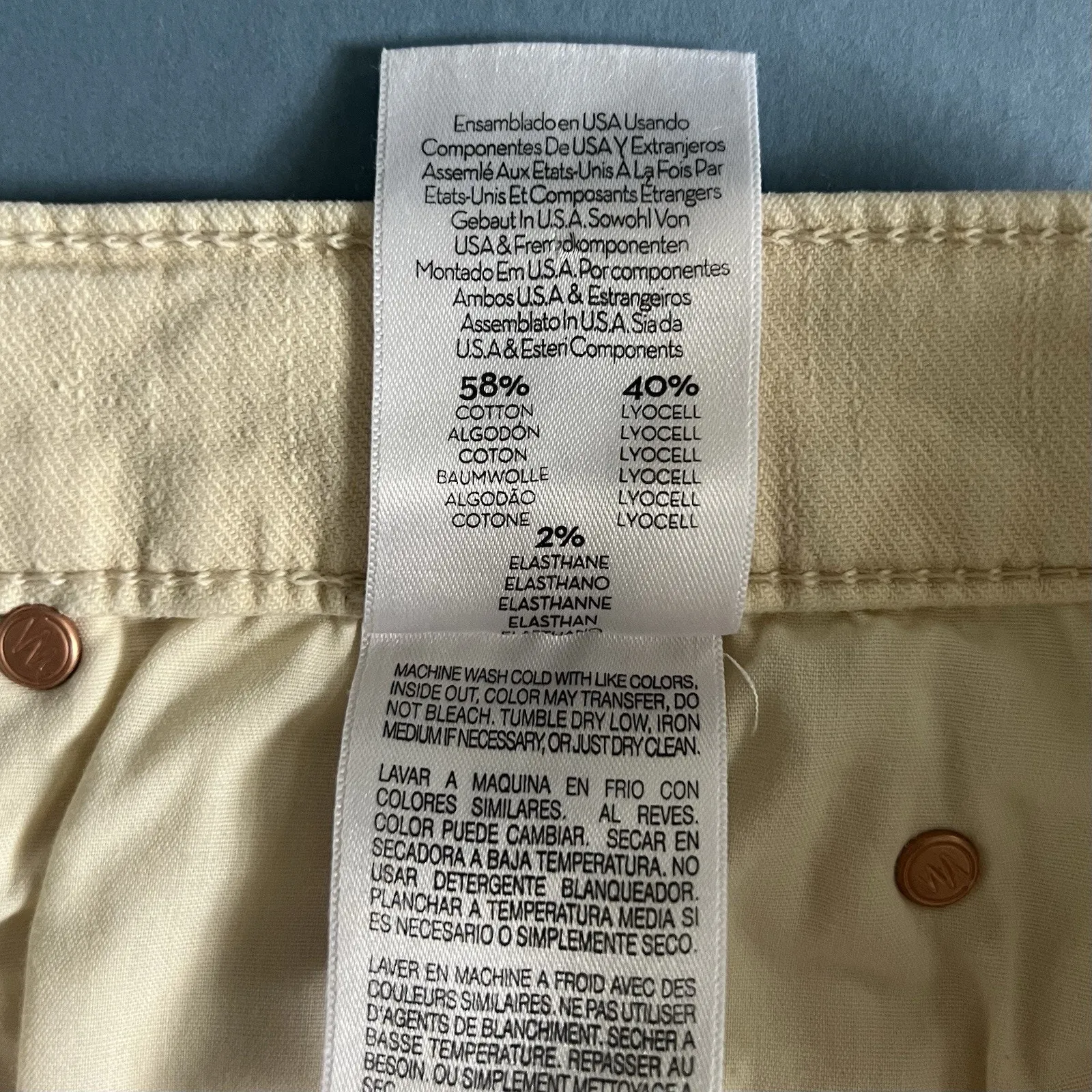 NWT Mother High Waisted Rascal Ankle Fray Chalk It Up Ivory Jeans Size 31 - Image 8