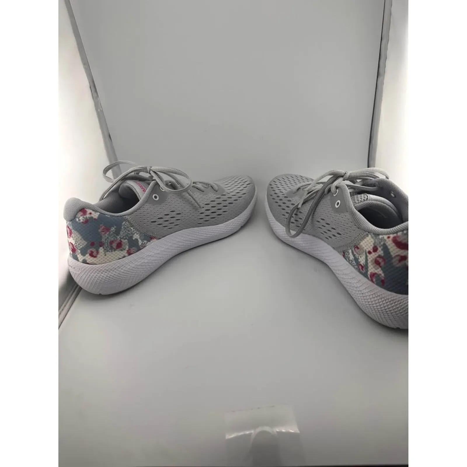 Under Armour; Floral/Gray running shoes; athletic shoes - Image 7