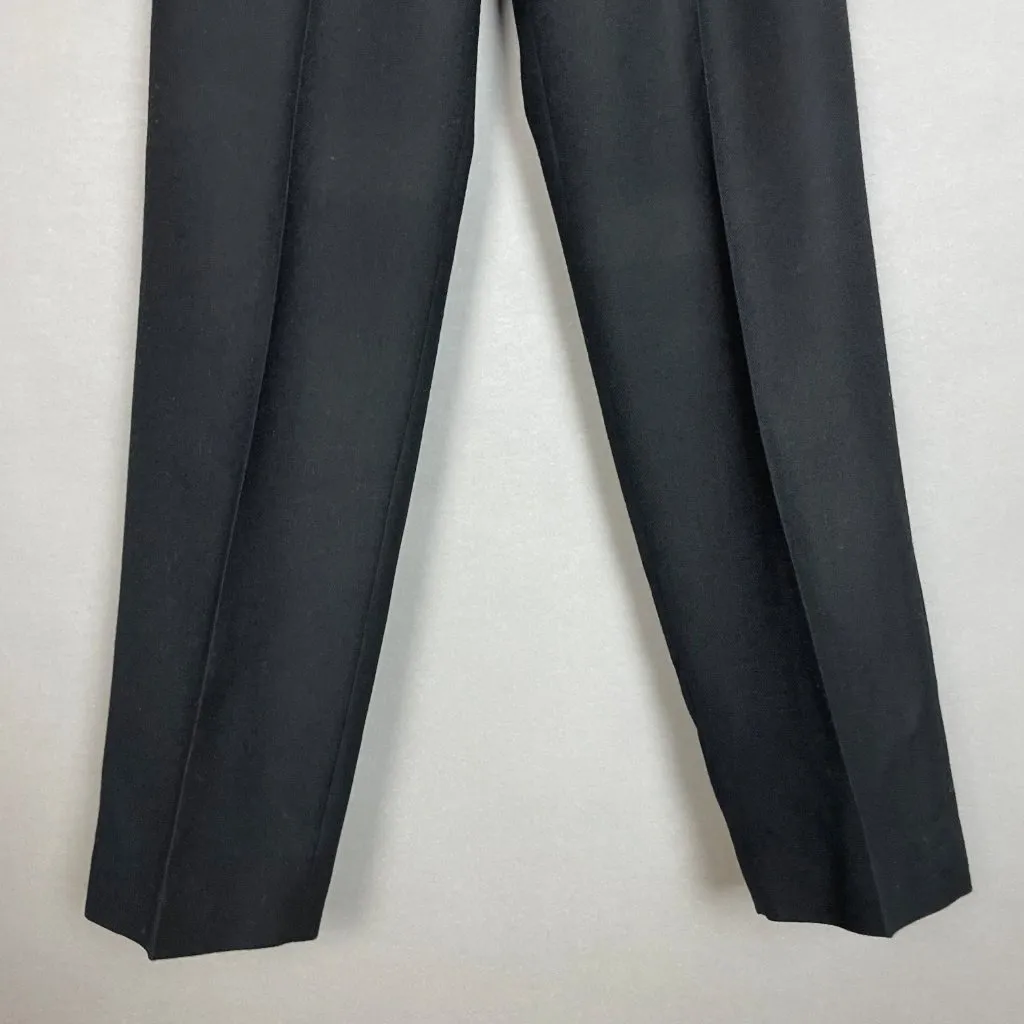 Vintage Georgio Saint Angelo Wool Slacks Pants Black Retro‎ Professional Classic Size 4 - Image 4