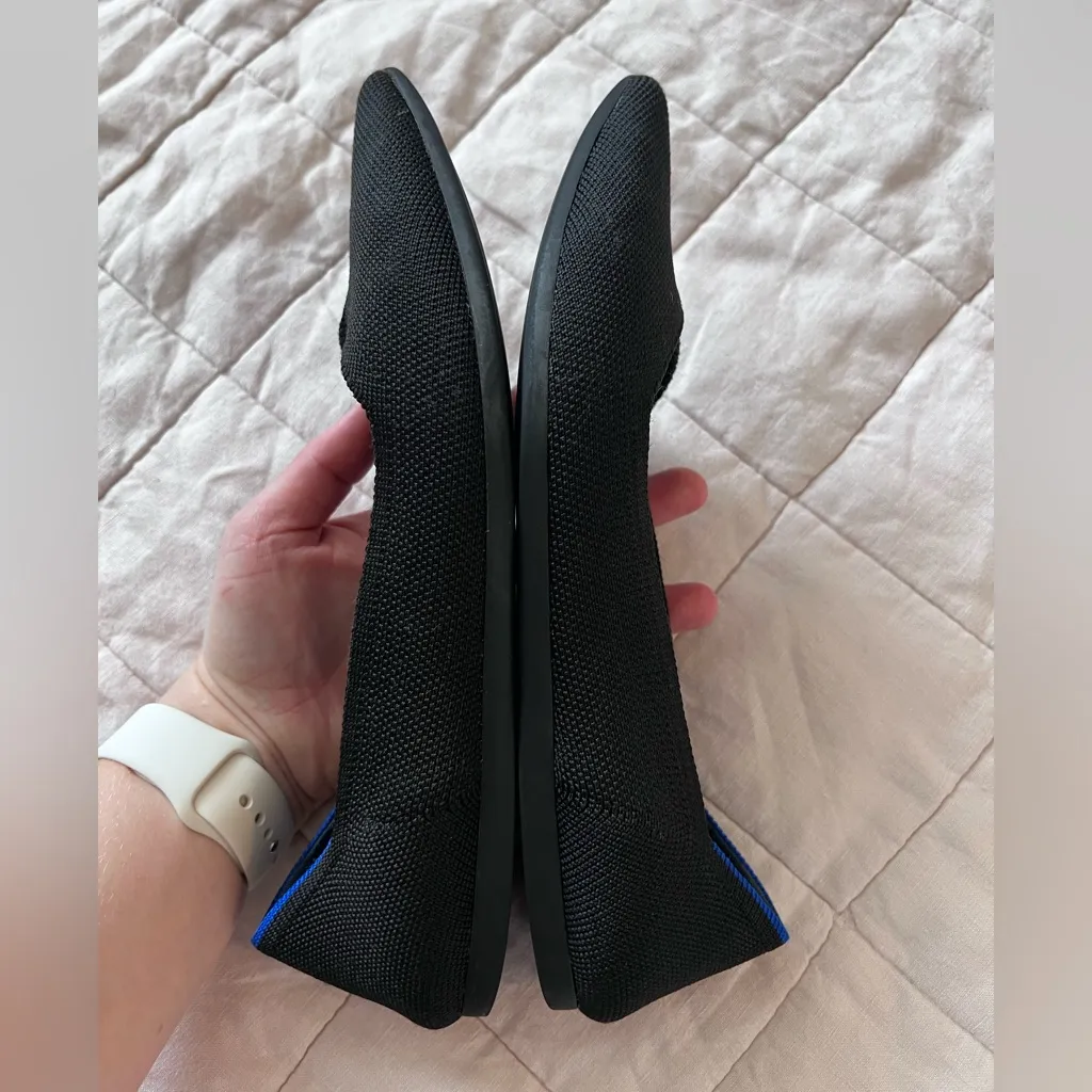Rothy's Black The Point Black Solid Flat Comfort Capsule Quiet Luxury - W 7.5 - Image 3