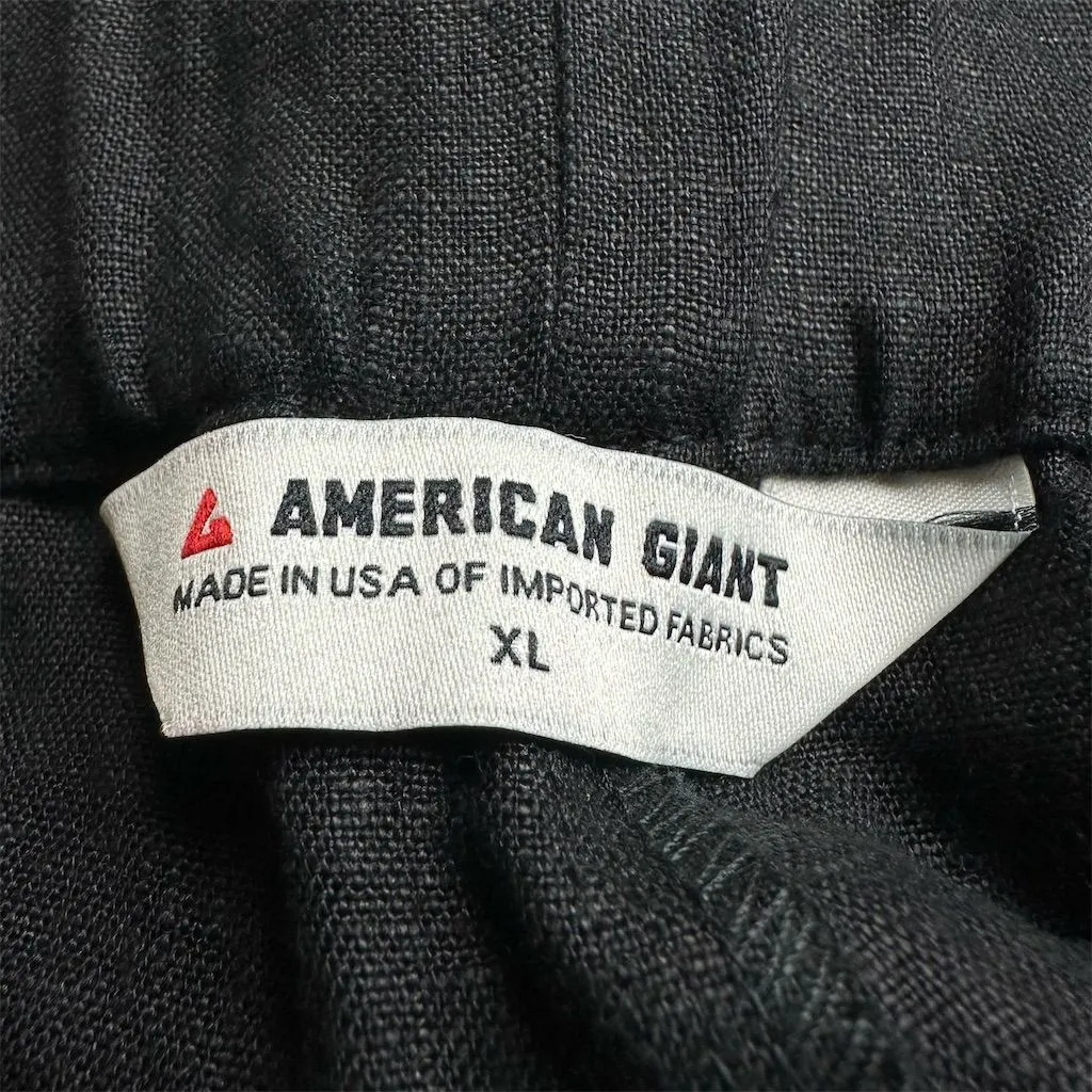 NWOT American Giant Women's Black Linen Pants Size XL Wide Leg Summer - Image 7