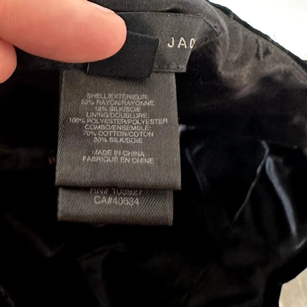 Marc by Marc Jacobs Black Velvet Silk Cocktail Mini Dress - Size 4 - Image 5