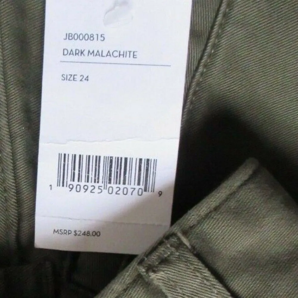 NWT J Brand Margho in Dark Malachite Green Utility Crop Stretch Twill Pants 24 - Image 6